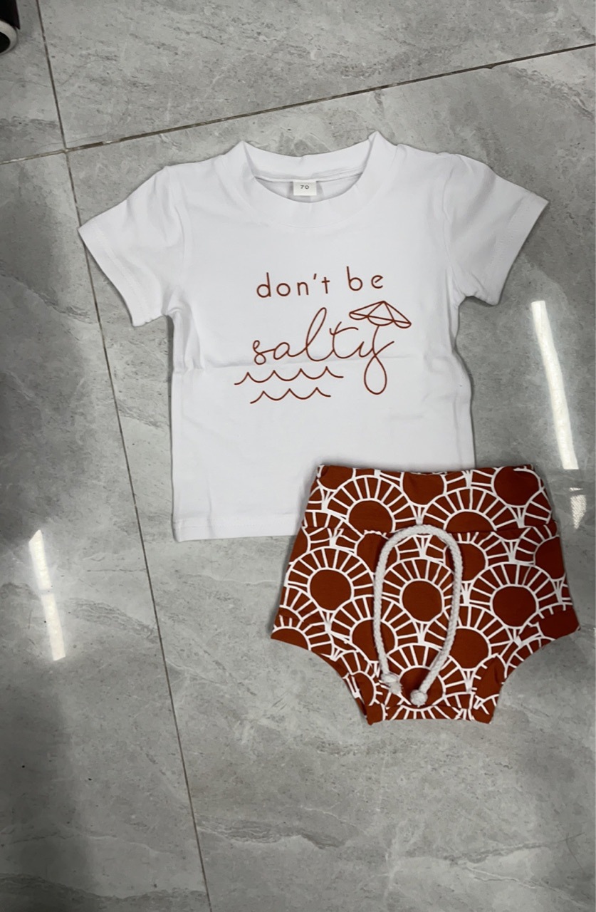 Letter Print White Short Sleeve Top