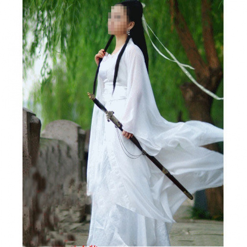 Elegant Tang Dynasty Costume Dress for Women - Slim Fit