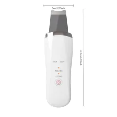 Electric Ultrasonic Skin Scrubber Face Spatula Home Ultrasonic Skin Scrubber Facial Cleaner Handheld Mini Derma Galvanica Tightening Face Scrubber ... - View 1