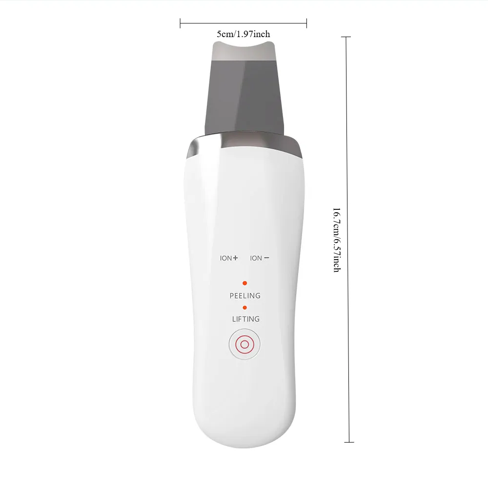 Electric Ultrasonic Skin Scrubber Face Spatula Home Ultrasonic Skin Scrubber Facial Cleaner Handheld Mini Derma Galvanica Tightening Face Scrubber ...