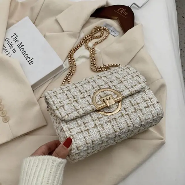 Winter New Fashion Chain Women's Shoulder Messenger Bag White - Shop at LoveMi