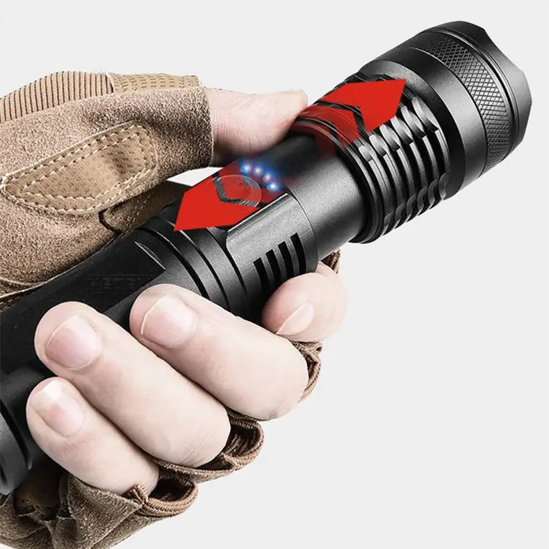 Aluminum Alloy Strong Light Power Display Telescopic