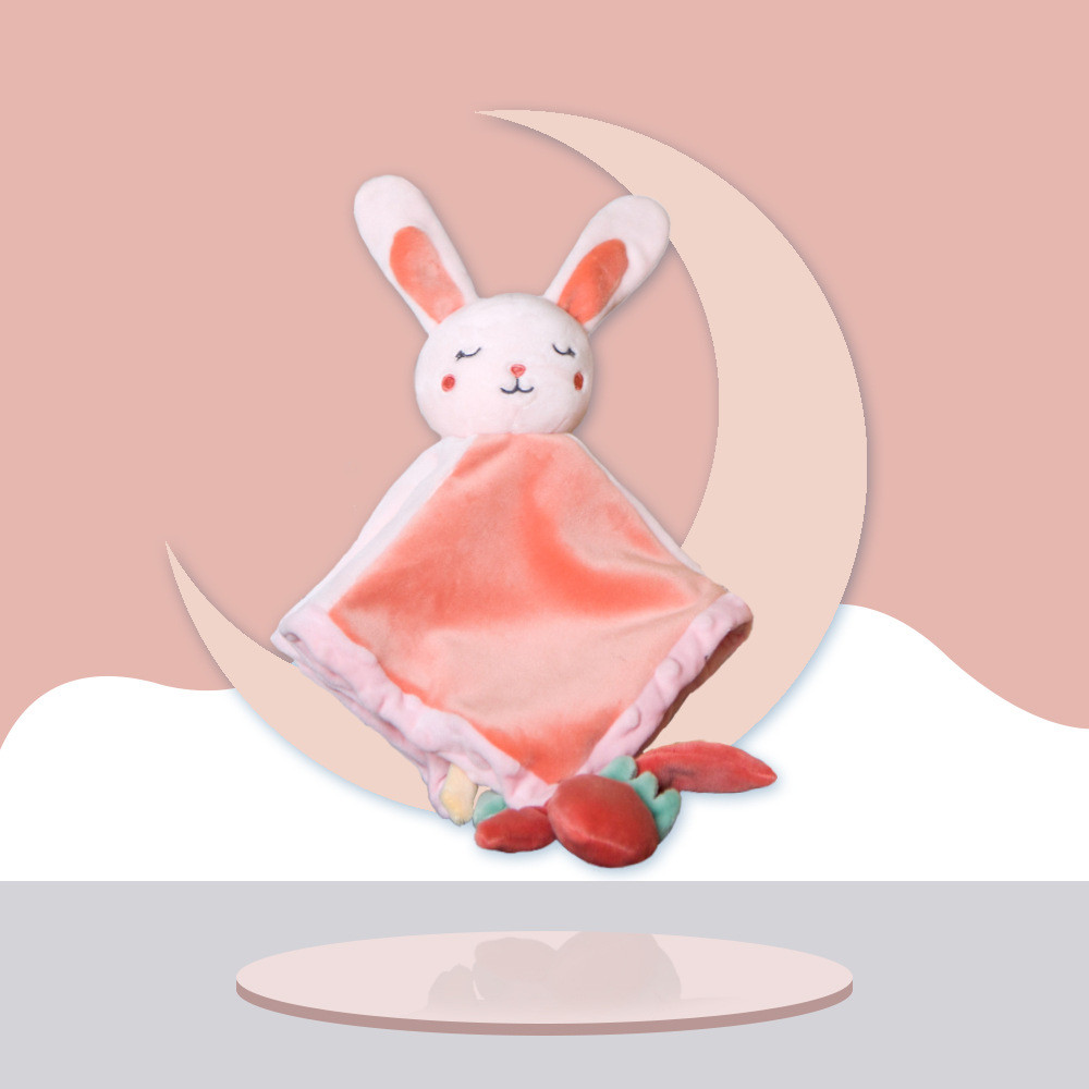 Comforter Baby Sleeps With Plush Toy Rabbit