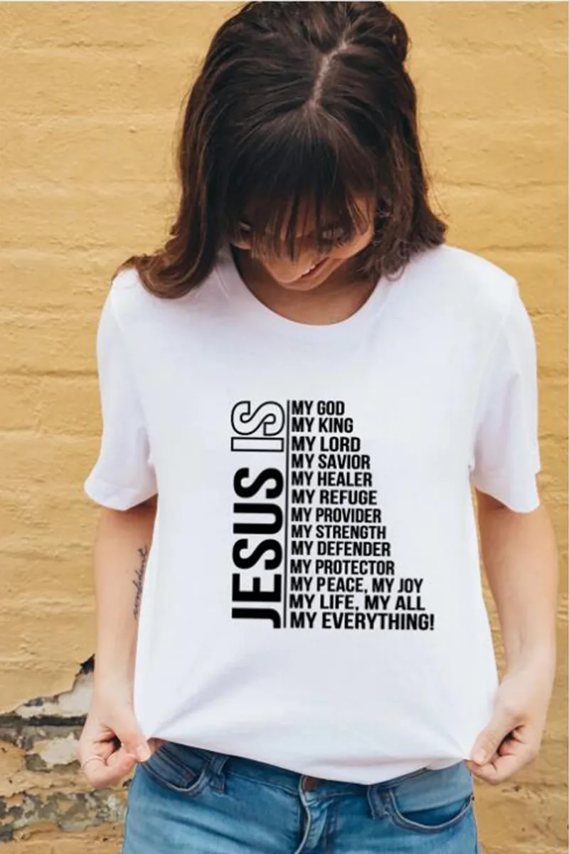 Jesus Is My God King Everything Women Vintage Tops