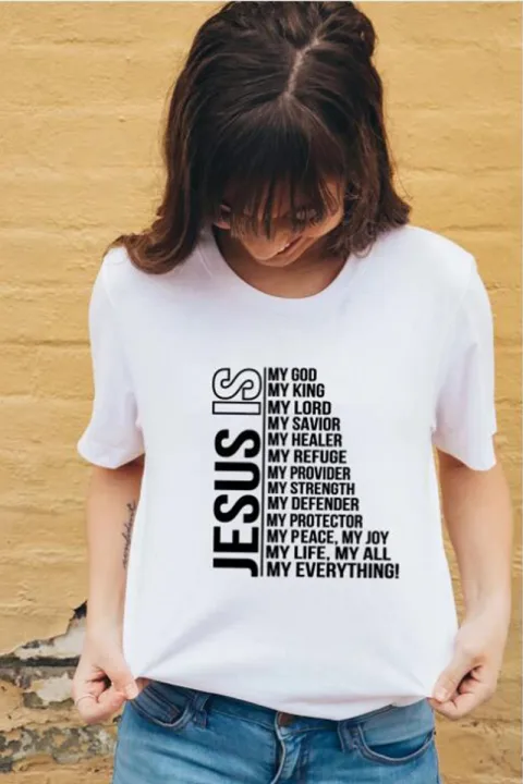 Jesus Is My God King Everything Women Vintage Tops