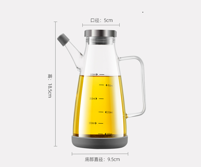 550ml high borosilicate glass