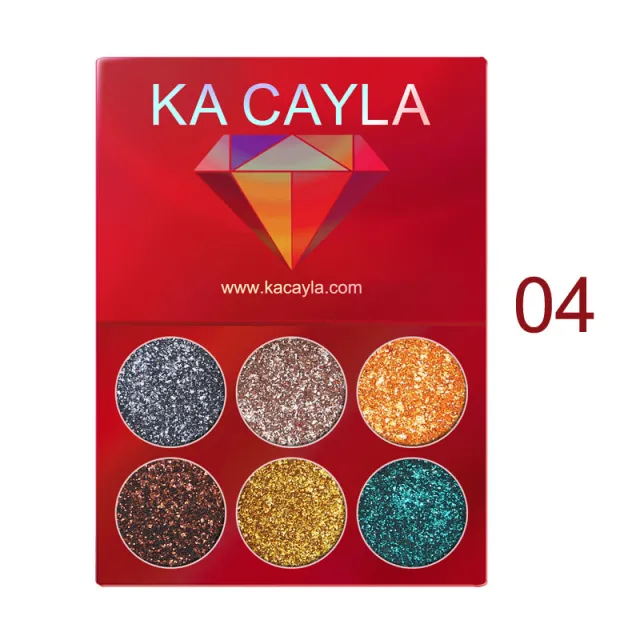 Creative 6 Colors Diamond Sequin Eyeshadow Palette 4 Style - Shop at LoveMi