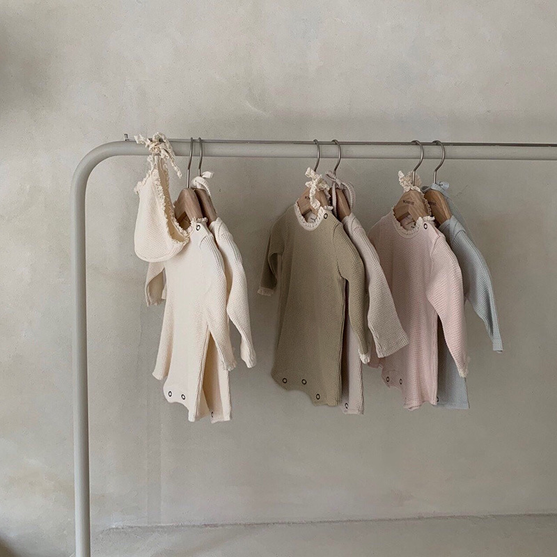 Cotton Lace Hooded Baby Triangle Romper