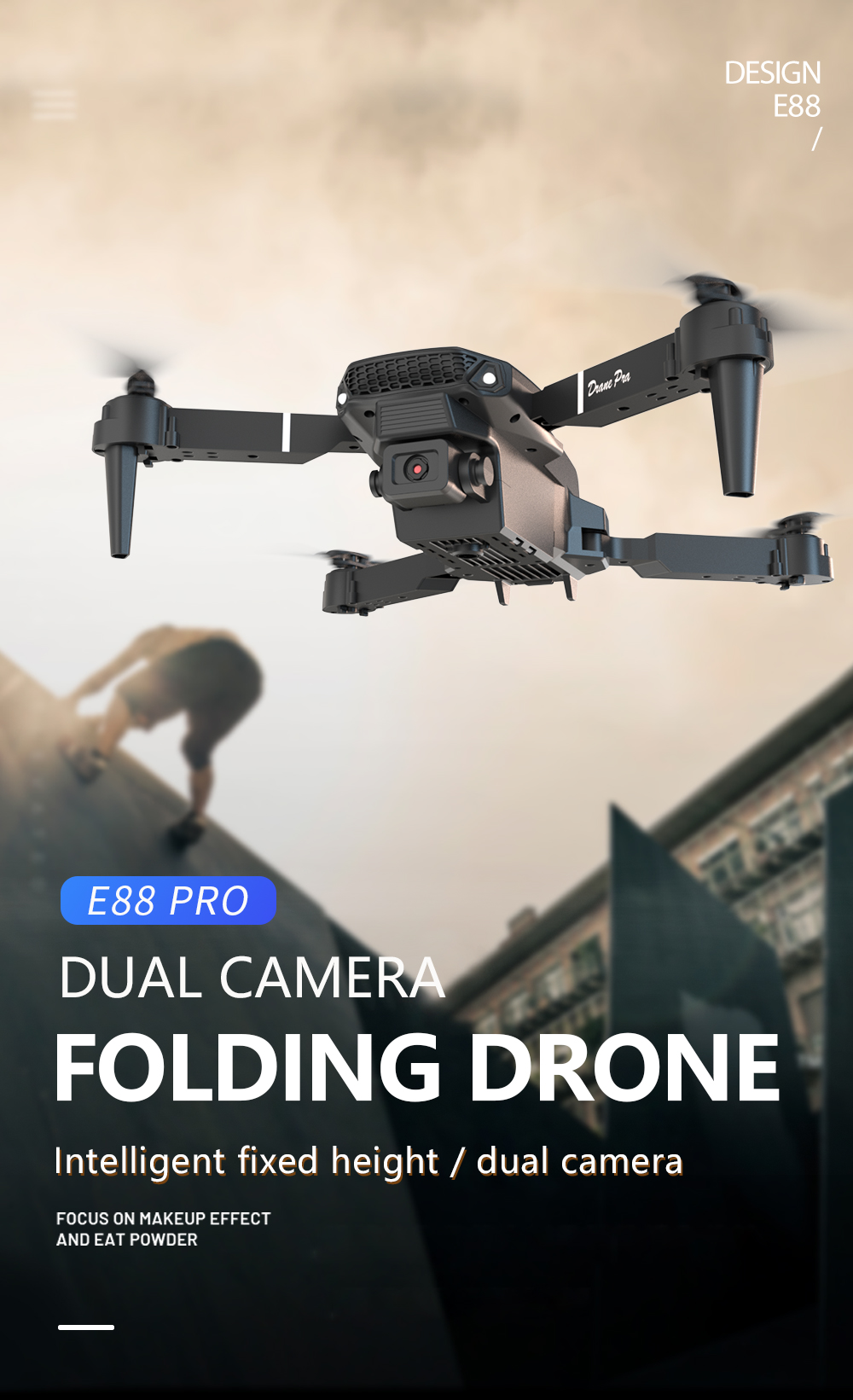 E88Pro Dual Camera Dual Electric Drone detail