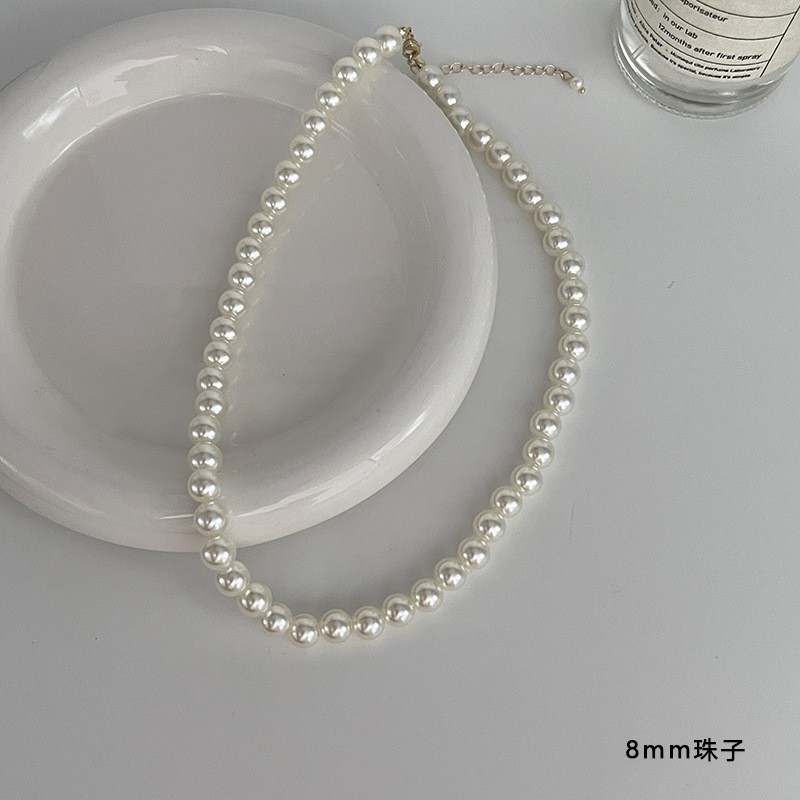 Women Pearl Necklace Niche High End Design Elegant Collarbone Chain Fashion Sweater Neck Jewelry