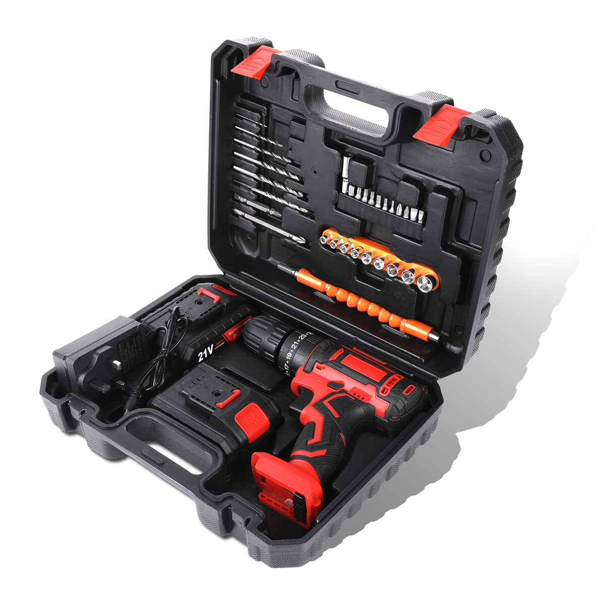 21V Cordless Hammer Drill Set Electric Impact Driver Screwdriver - 2 Battery 6