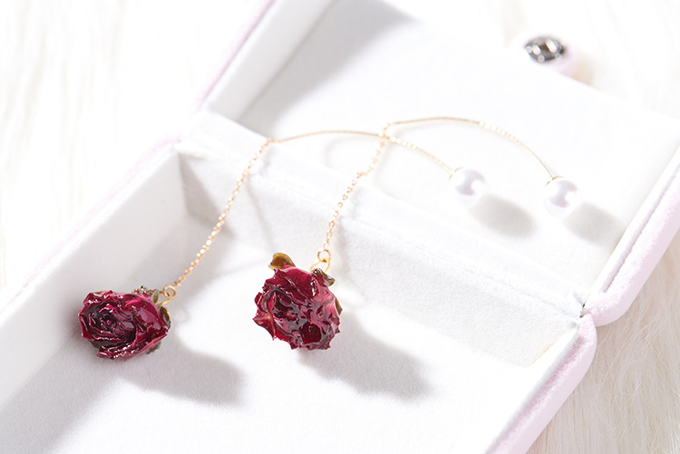 Title 2, Anti Allergic Earrings Flower Eternal Long Styl...