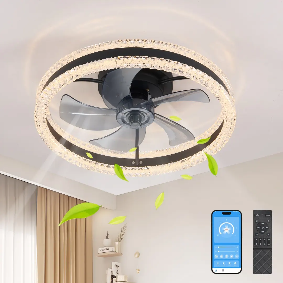 20in Luxury Double Ring LED Ceiling Fan