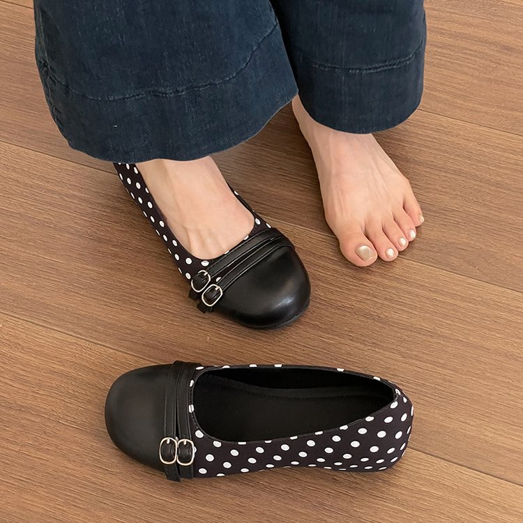 Polka Dot Mary Jane Flats, picture 2 of 4