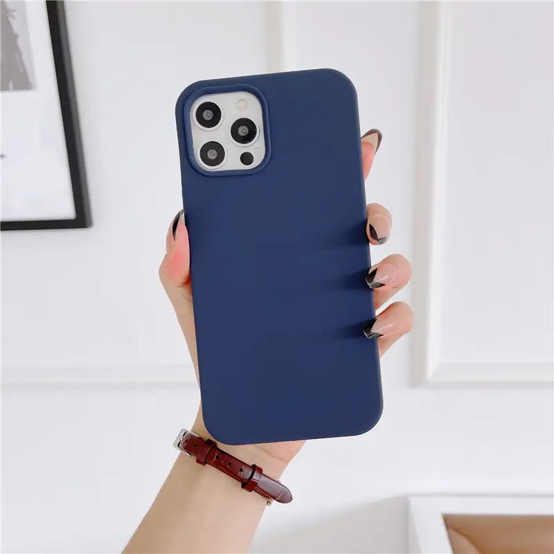 Liquid Silicone Mobile Phone Case All-inclusive Solid Color