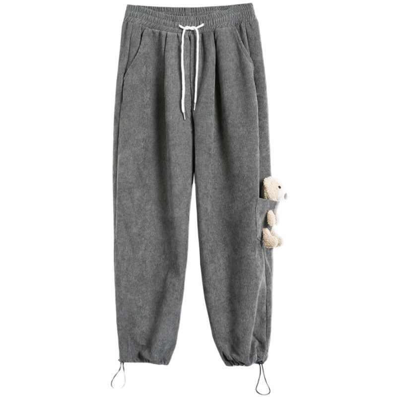 Title 1, Heren losse fleece sport corduroy casual broek ...