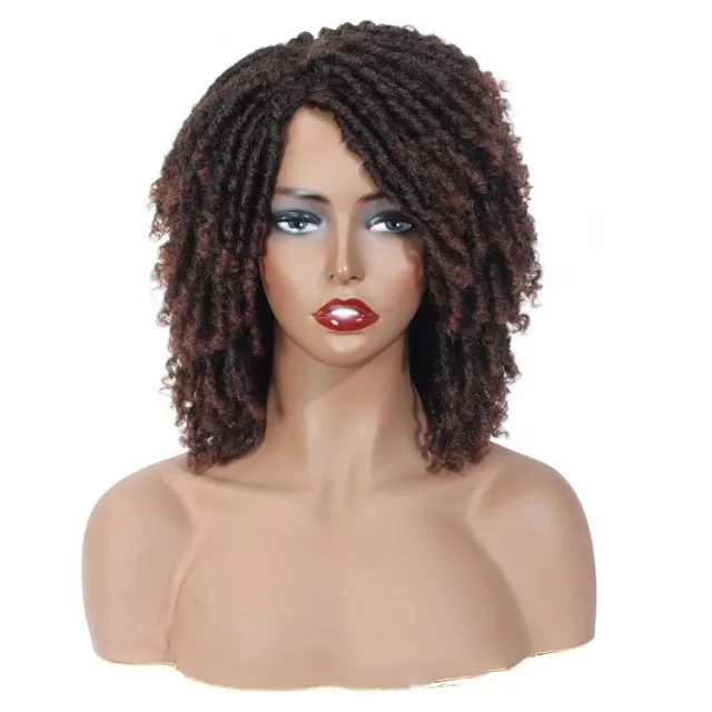 Braided Faux Locs Dreadlocks Wig Brown - Shop at LoveMi