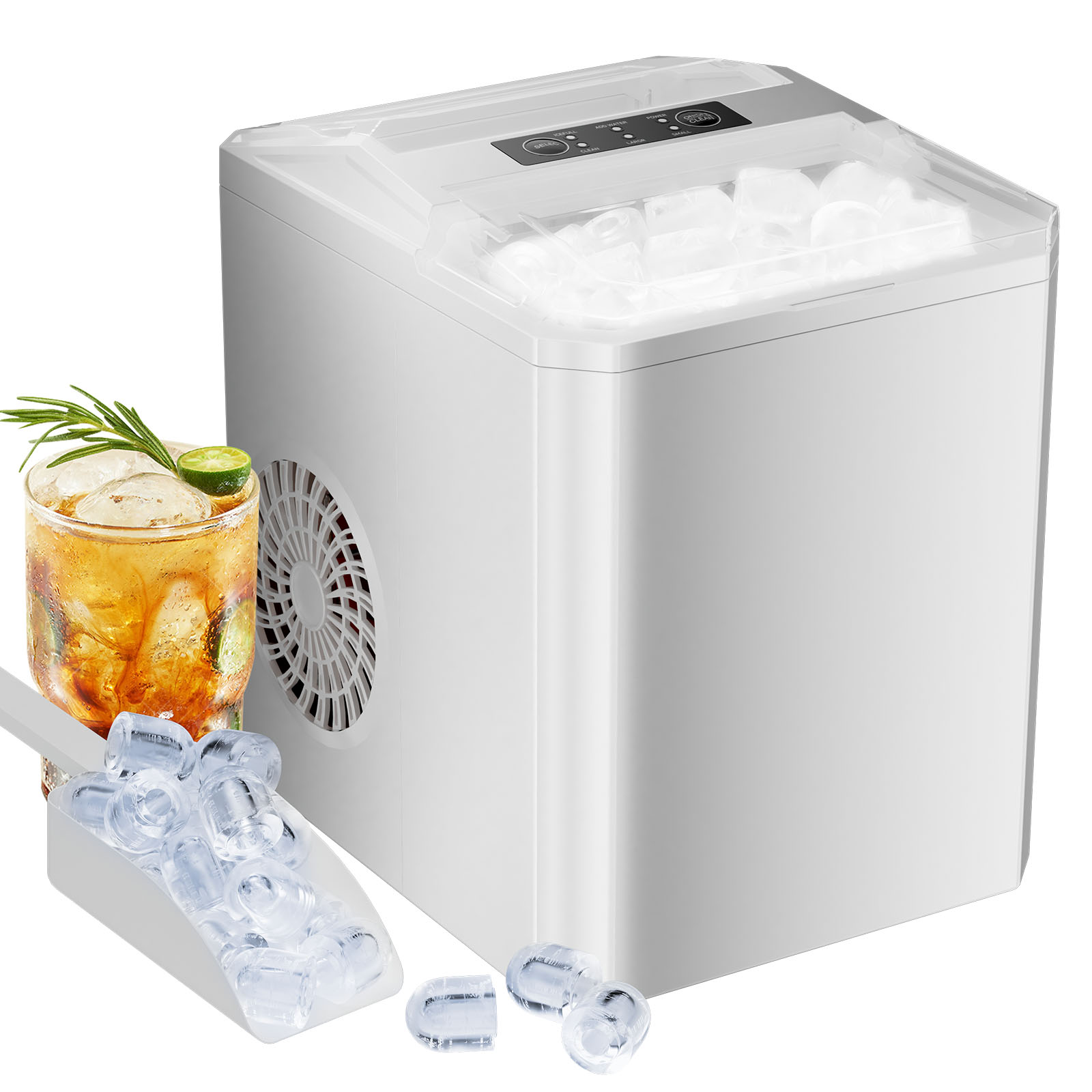 Portable Ice Maker Countertop Self-cleaning Ice Machine 26Lbs/24H - Picture 9 of 9