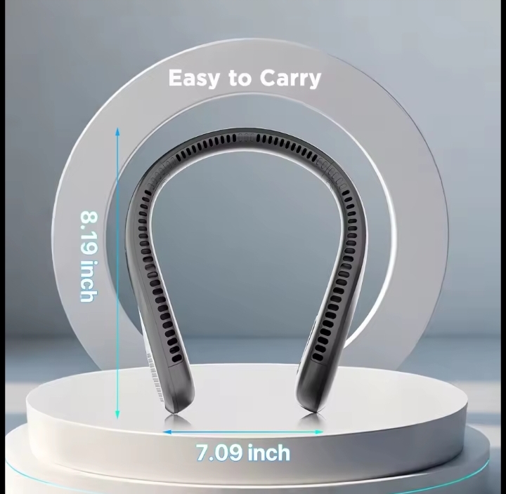 Portable Neck Fan 5200mAh Rechargeable Bladeless Cooling Fan thumbnail 6