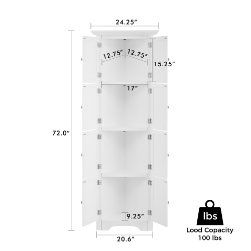 High Storage Cabinet with Door and 4 Shelves β photo 5