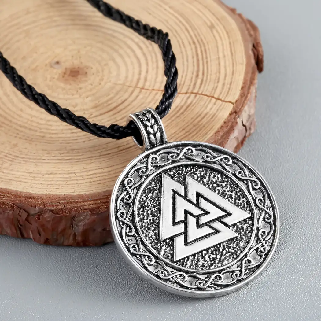Nordic Viking Pirate Necklace Slavic Pendant Ancient Silver Ornament