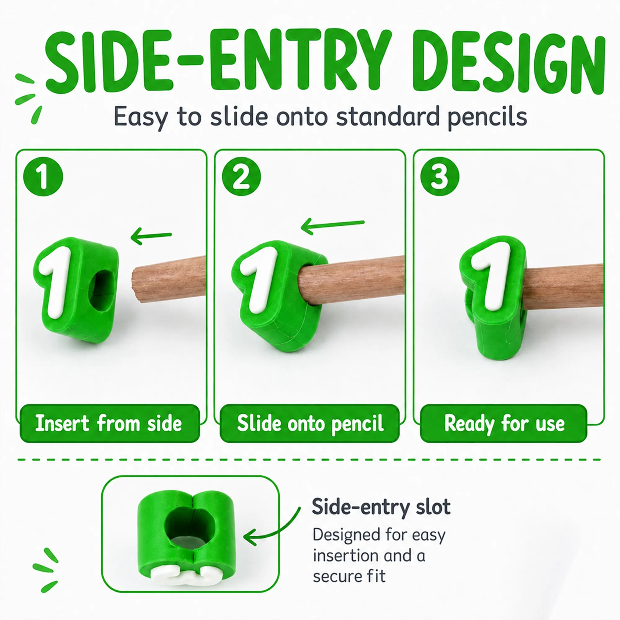 Numbered Pencil Toppers, 1-40 Reusable 3D Printed