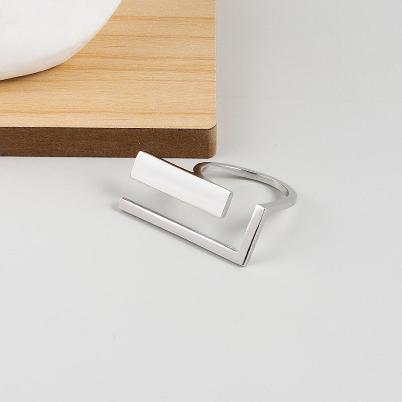 Cold Wind Index Finger Ring Fashion Geometric Metal Ring