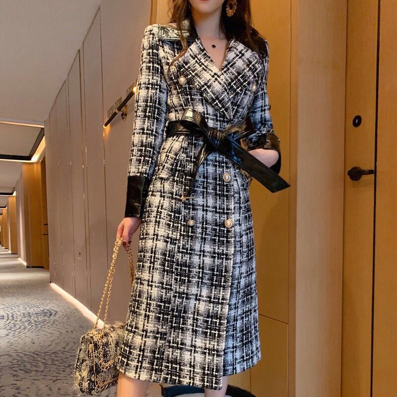 Women's Temperament Slim Thick Tweed Jacket