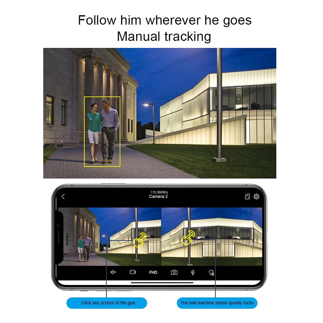 8MP 4K Wireless IP Camera WIFI Outdoor CCTV PTZ Smart Home Security IR Cam IP66 UK NEW------Camera Set