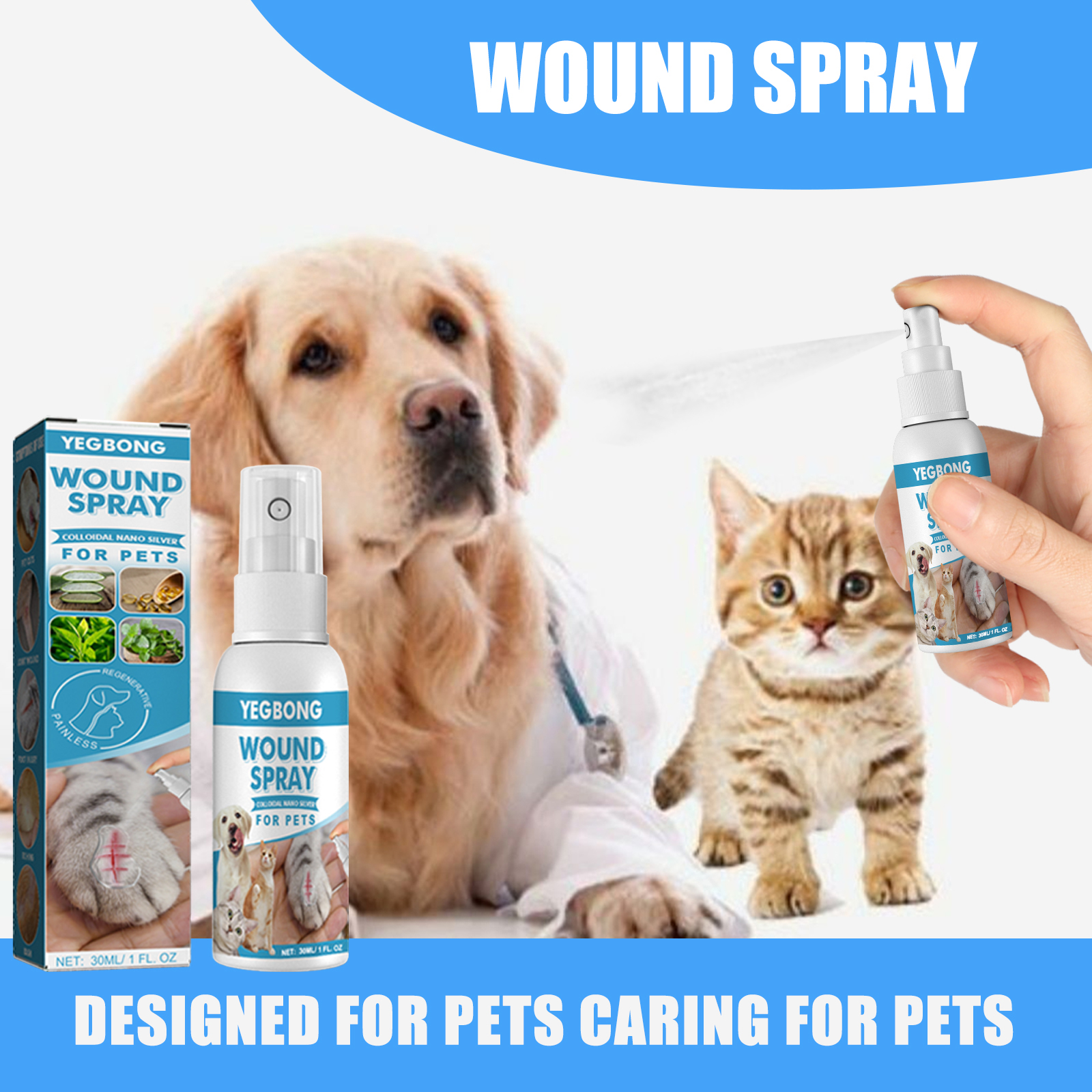 Cutie 30ml PET Wound Spray
