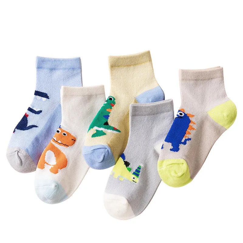 Mesh Cartoon Dinosaur Socks For Boys And Girls - Dinosaur World-S