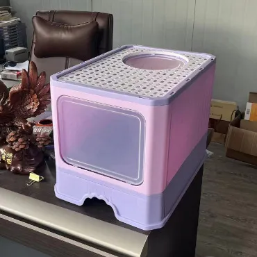 Large Double Door Drawer Foldable Cat Litter Basin Pink Purple Double - Shop at LoveMi