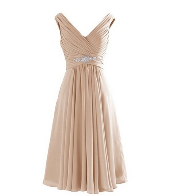 Dignified And Elegant Evening Dress For The Annual Meeting Champagne Us6 - Shop at LoveMi