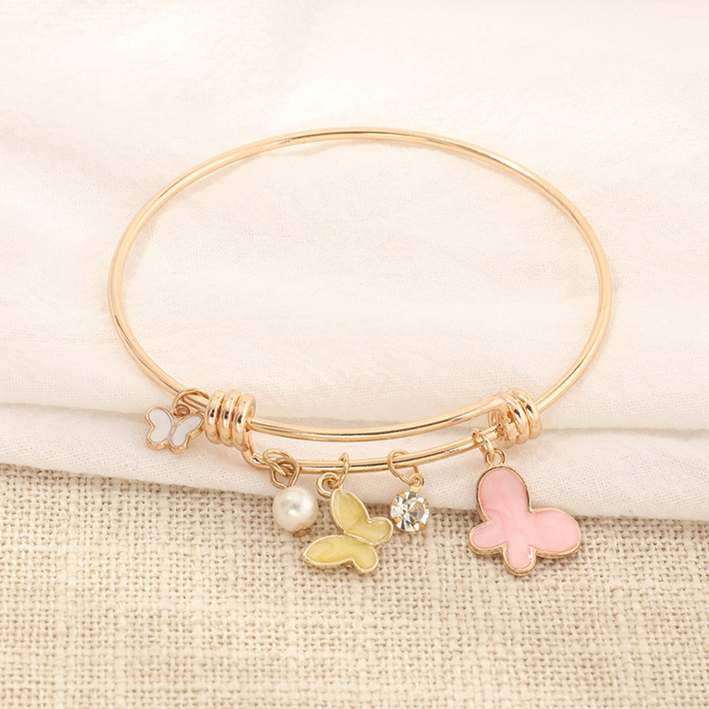Jewelry Drip Oil Butterfly Flower Bracelet