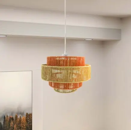 Dorset Pendant Lamp - White And Natural