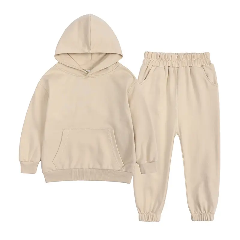 Autumn European And American Middle And Big Children Hooded Sweater Set