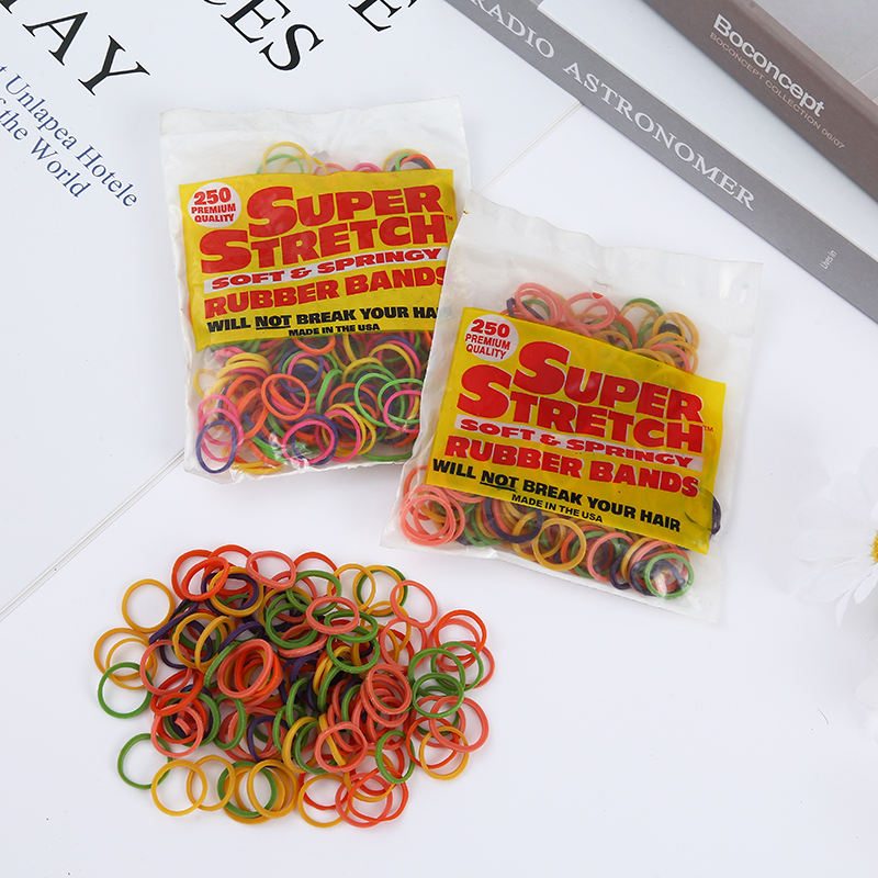 Rubber Bands 15mm 250 Count Colored Elastic Hair Ties For Braids