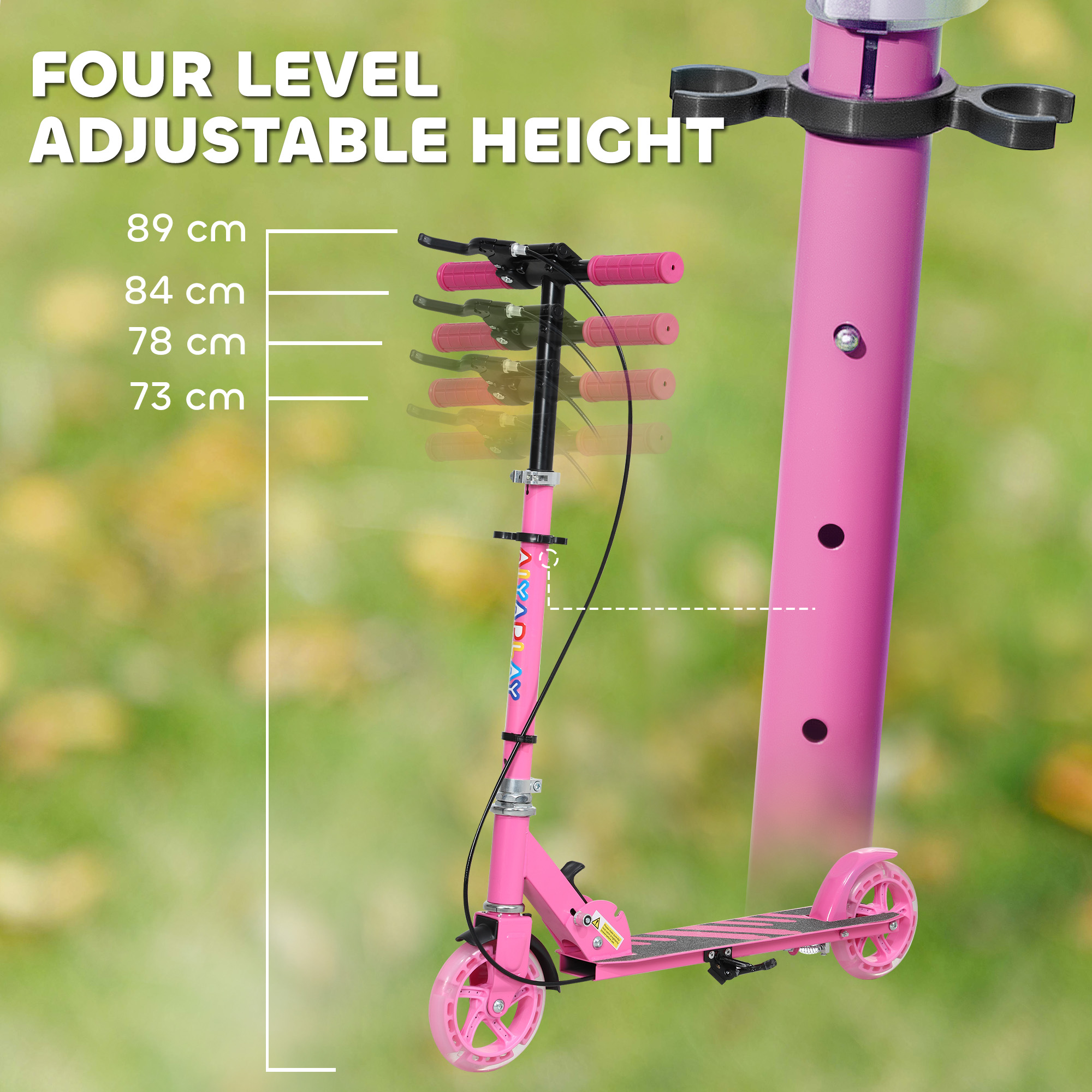 Scooter Suitable For Children Aged 3-8, With Adjustable Handlebars, Two — image 4