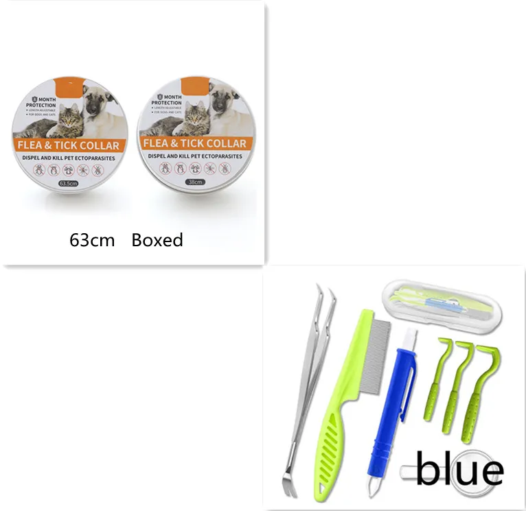 Silicone Pet Collar To Repel Insects Lice Mosquitoes - Orange Set