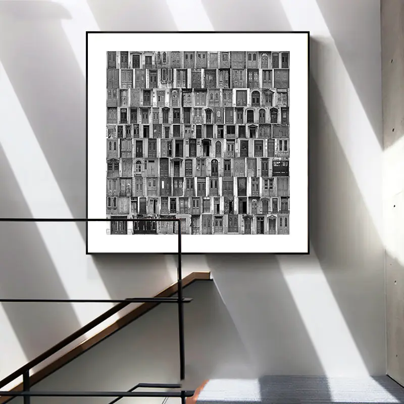 Art Canvas Wall Poster Allah Color Black White Decor