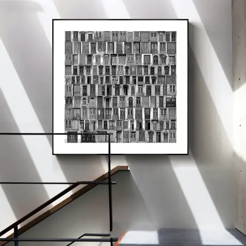 Art Canvas Wall Poster Allah Color Black White Decor