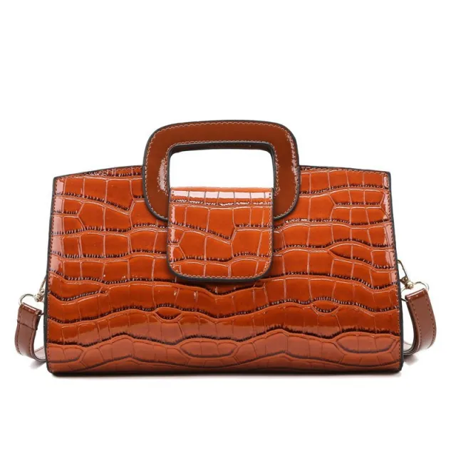New European And American Retro Pattern Handbag Brown - Shop at LoveMi