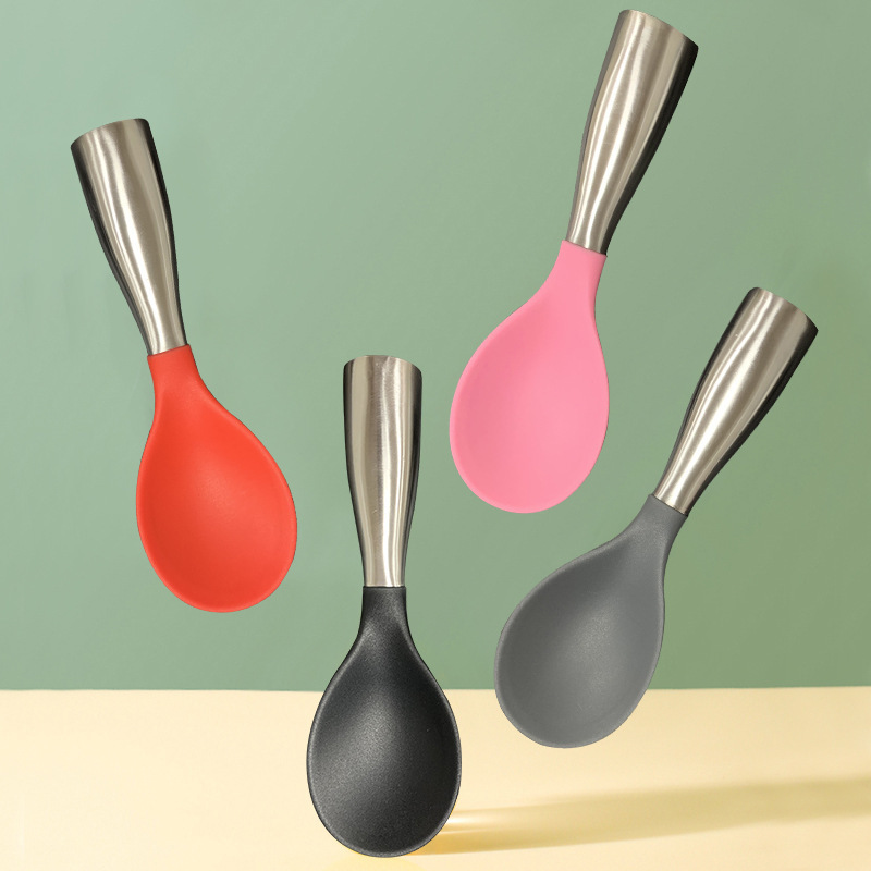 Stainless Steel Silicone Rice Spoon