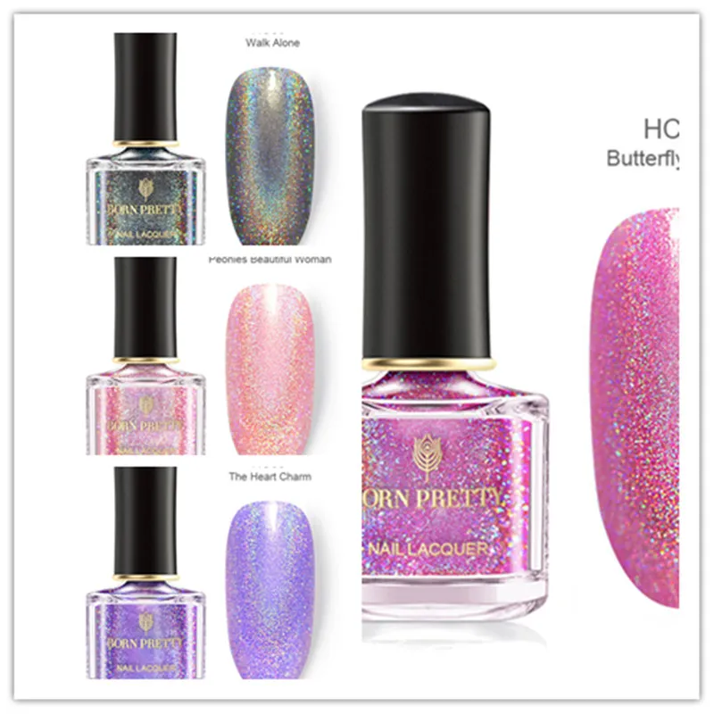 Born PRETTY laser glitter nail polish - Set
