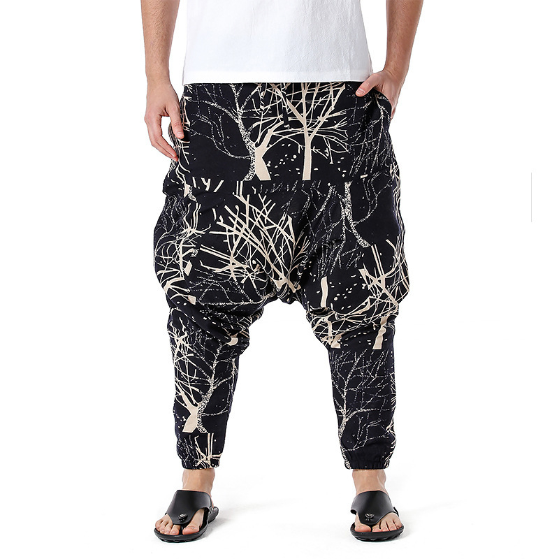 Men's Women's Cotton Harem Yoga Loose Bohemian Pants