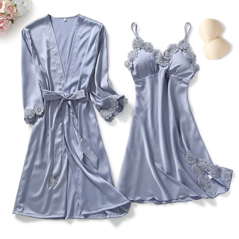 Title 4, V-neck Lacy Nightdress Set