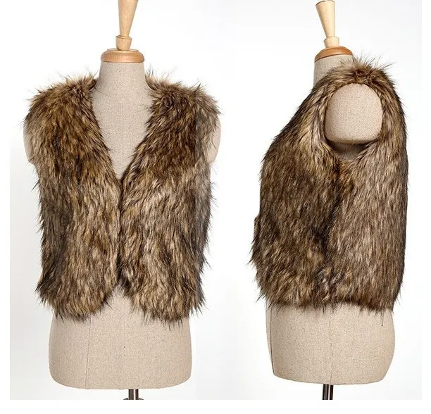 Keep Warm In Autumn And WinterFaux Vest Short Fur Coat Raccoon Coat Color 2Xl - Shop at LoveMi