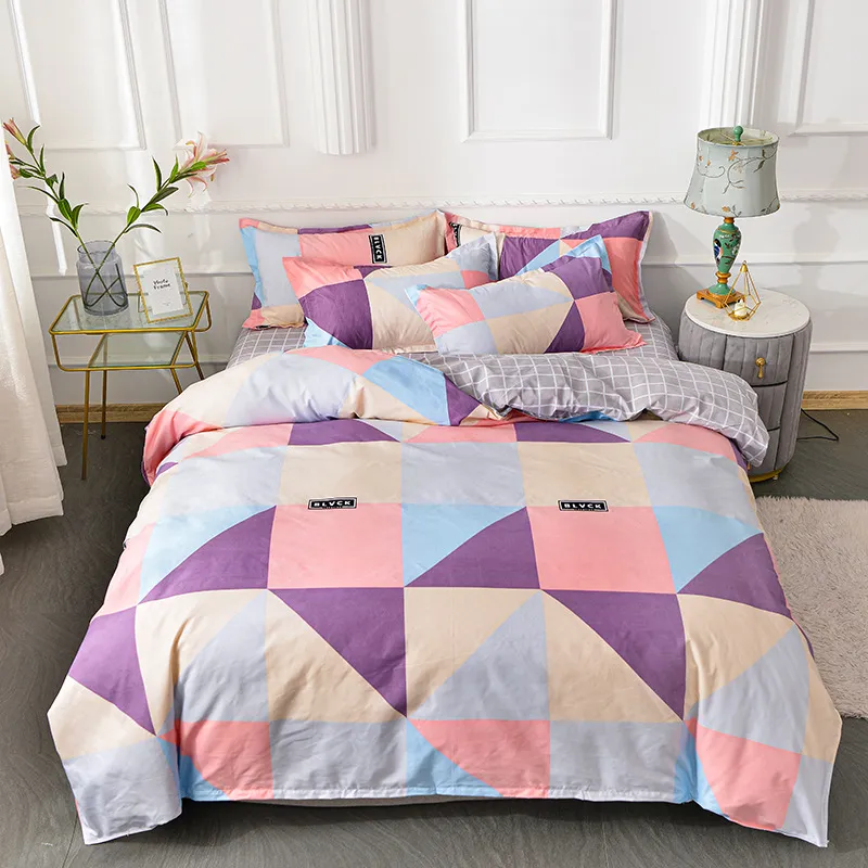 Simple Pure Cotton Brushed Four-piece Set - Trendy Fashion