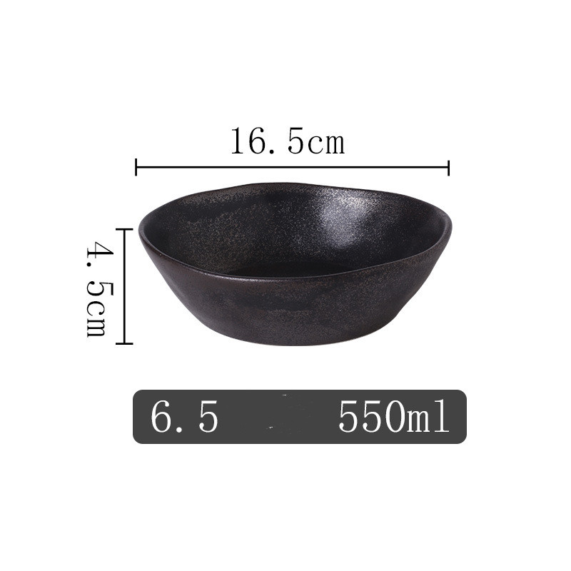 Metal black6.5 inch bowl