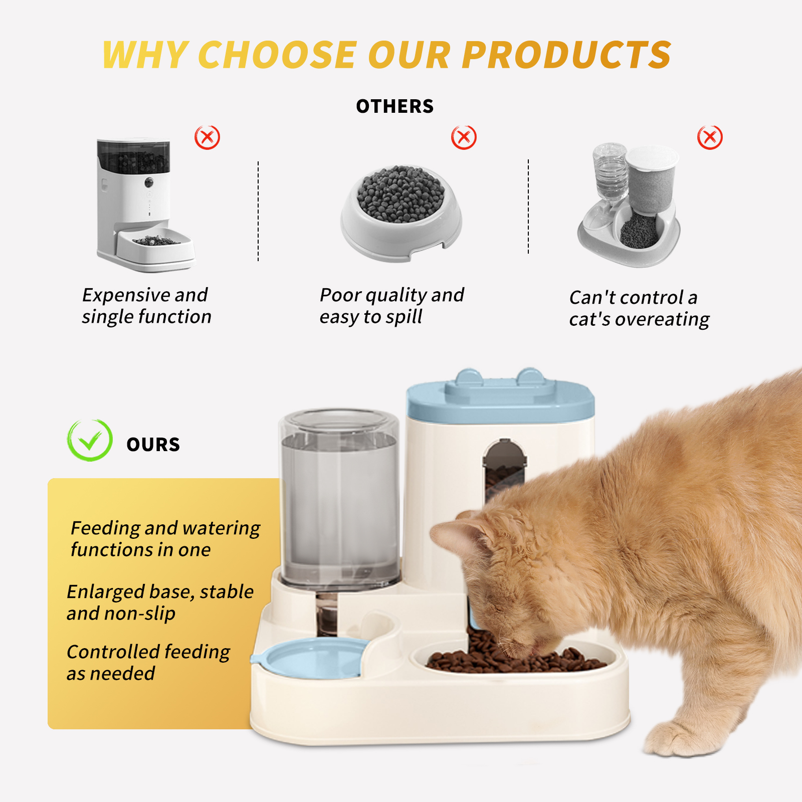 Fully Automatic 2in1 Cat Food Dispenser - Integrated Water And Food Feeding System - Cute Water Dispenser - Image 6